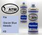 Preview: Kia, Glacier Blue Metallic, K9: 400ml Sprühdose + 400ml Klarlack - Set, von ATW Autoteile West.